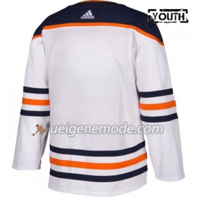 Kinder Eishockey Edmonton Oilers Trikot Blank Adidas Weiß Authentic